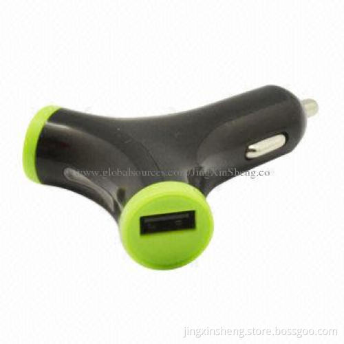 5V 2.3A Mini Car Charger/Power Adapter for iPhone/iPad Mini, Made of ABS Material